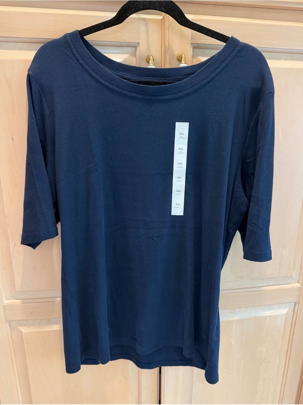 Banana Republic Dark Navy Blue Short Sleeve Ribbed Top XXL